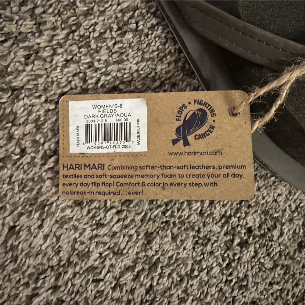 Hari Mari Women’s Size 8 Dark Gray Flip Flops - Picture 3 of 3